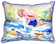 Boy & Fish Small Indoor/Outdoor Pillow 12x12 - Set of Two