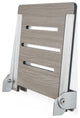 SlimLine Folding Wall Mount Shower Bench Seat, Weathered Ash Seat, Silver