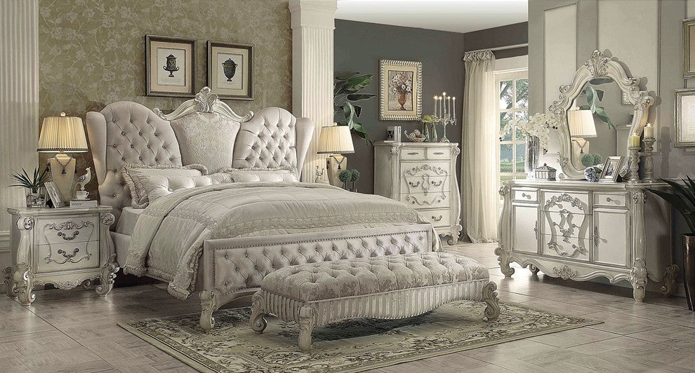 Acme Versailles Nightstand, Bone White 21133