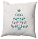 Ice Colored Beach Tree Christmas Polyester Throw Pillow, 20"x20"