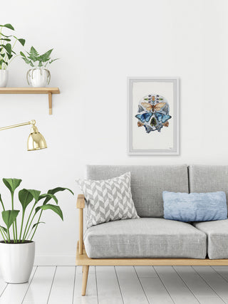 "Half Butterfly Skull" Framed Painting Print, 30"x45"
