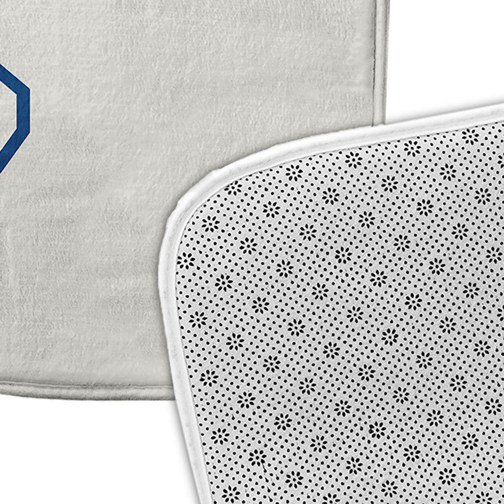 24" x 17" Southwest Medallion Bathmat, Dark Cobalt Blue