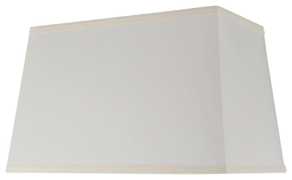 Aspen Creative 36021 Rectangle Hardback Shape Spider Lamp Shade in Off White