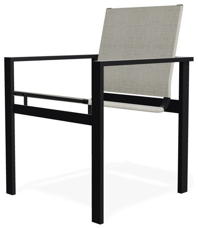 Tribeca Sling Outdoor Stackable Armchair, Ella/Black