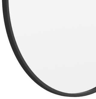 Julianne Round Metal Framed Wall Mirror, Black, 30"