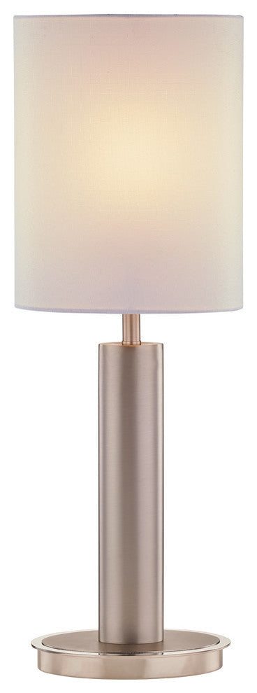 Artiva USA Catriona 27" Modern Slim Oval LED Touch Table Lamp, Satin Nickel