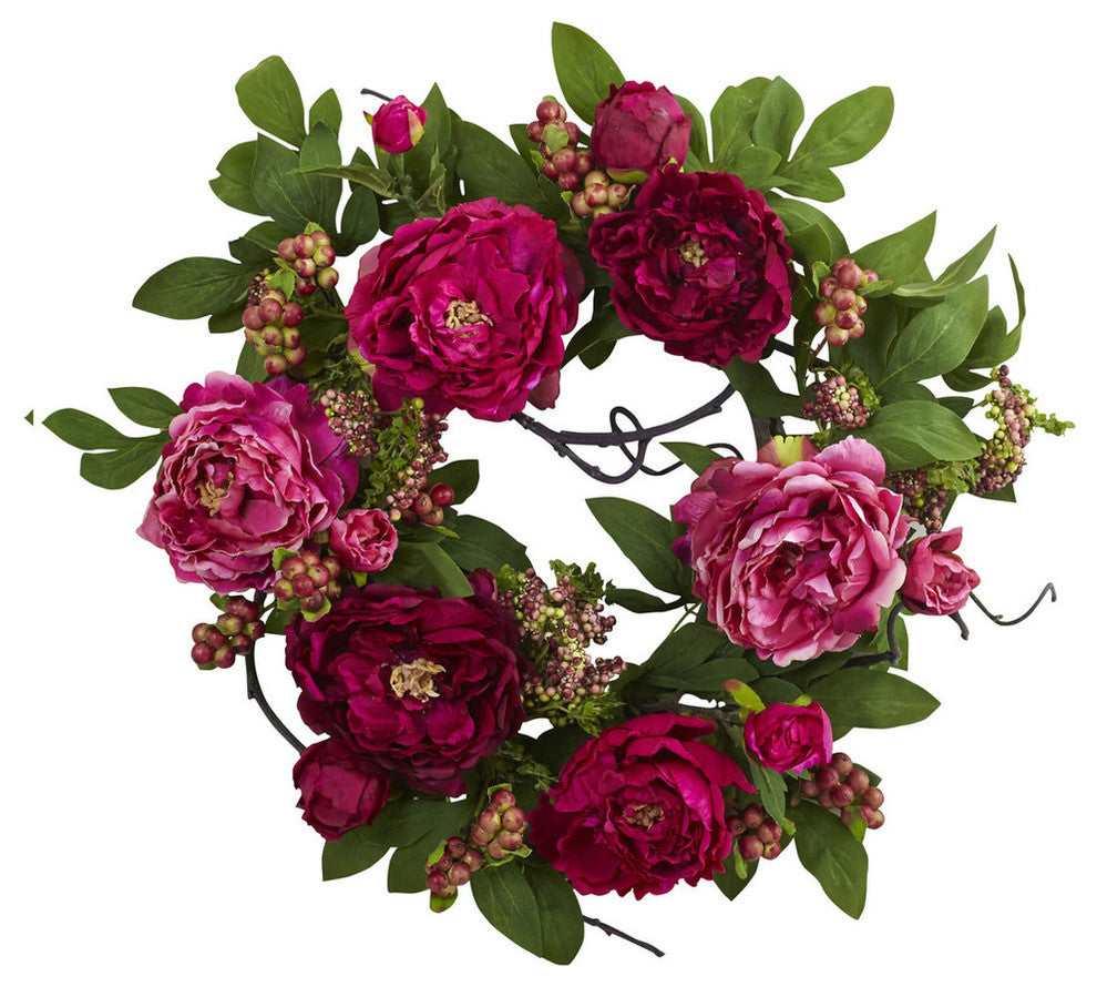 20'' Peony & Berry Wreath