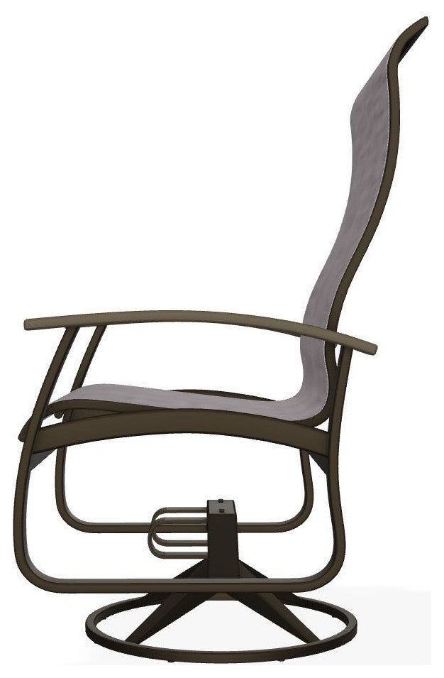 Belle Isle Sling Outdoor Swivel Rocker, Fossil/Beachwood