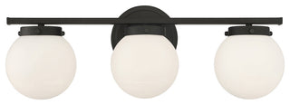 3-Light Bathroom Vanity Light, Matte Black