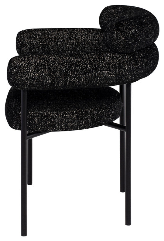 Portia Salt & Pepper Fabric Dining Chair
