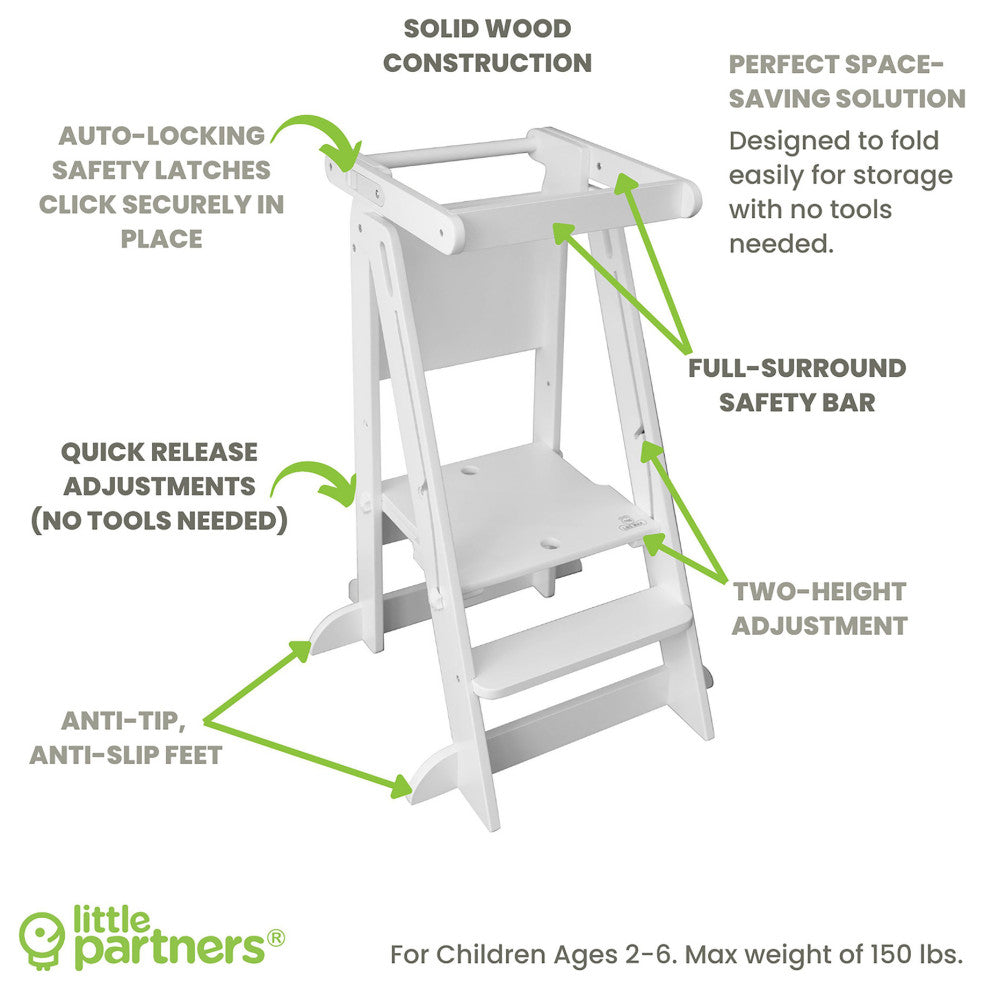 Little Partners Learn ''N Fold Learning Tower, Soft White