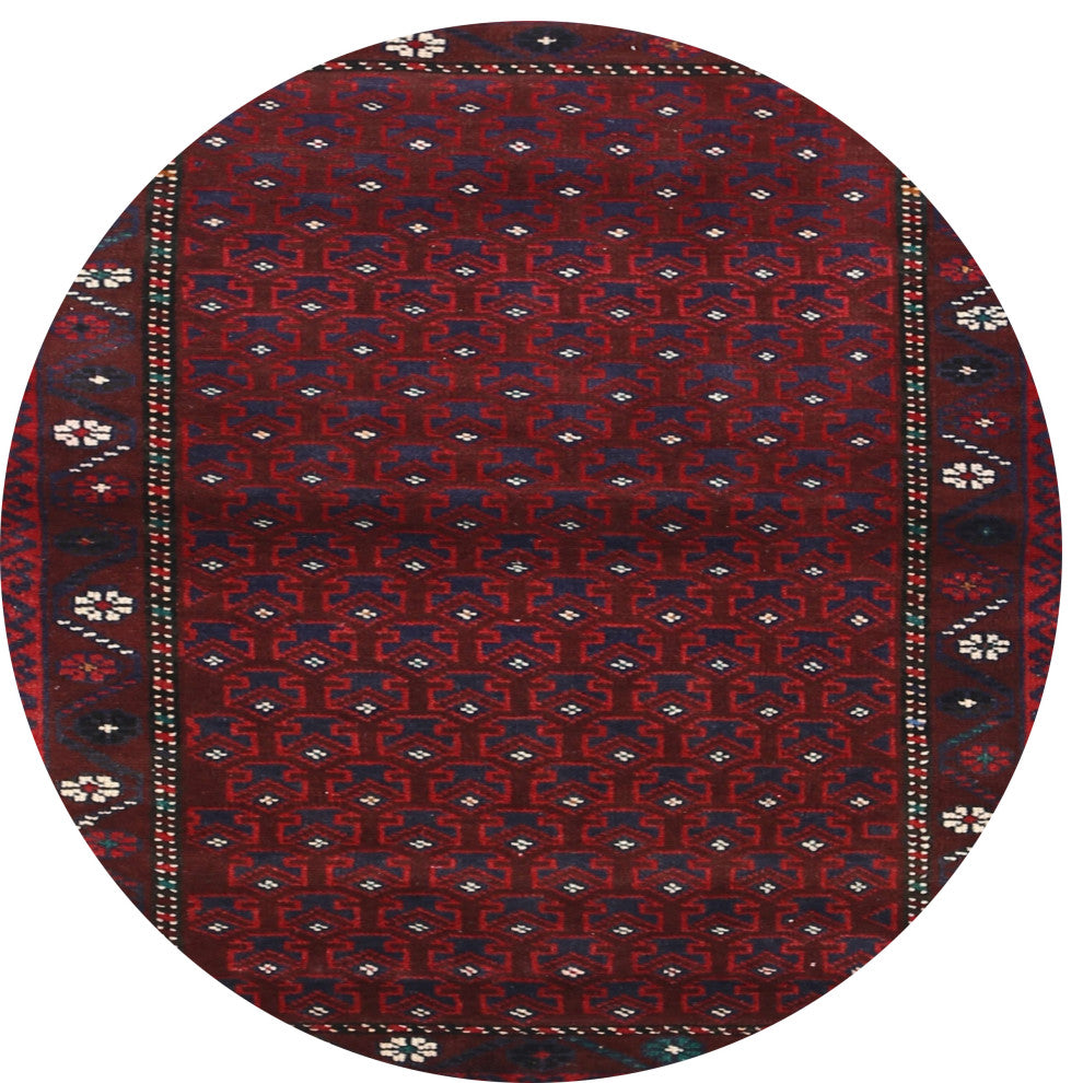 Ahgly Company Indoor Round Traditional Area Rugs, 4' Round