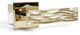 Modern Heavy Duty Designer Interior Door Lever - Ridge Collection, Polished Brass, Passage Right Hand