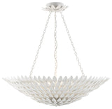 Broche Eight Light Chandelier in Matte White