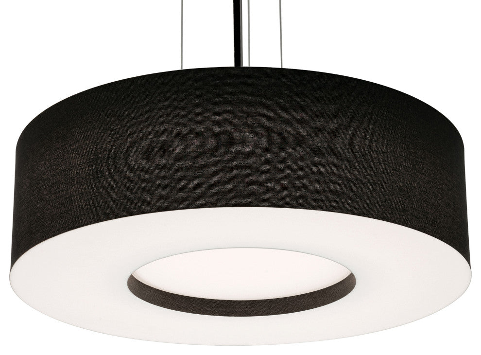 Montclair 24" Medium Base Pendant, Black Finish, Black Shade