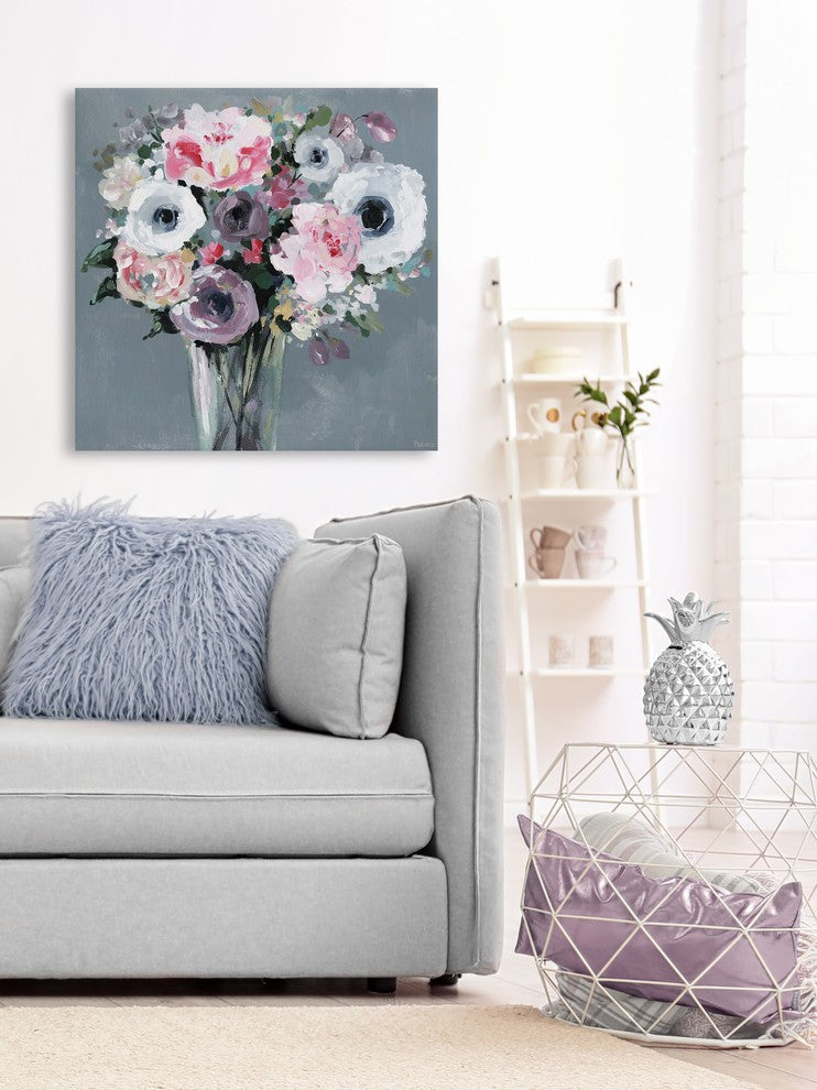 "Classic Flower Arrangement" Painting Print on Wrapped Canvas, 24"x24"