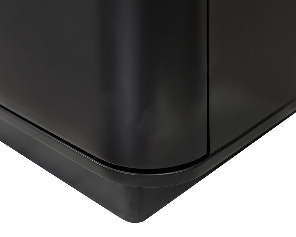 Modern 84" Fireplace Console Entertainment, Black