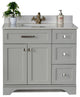 Livia Collection 36" Bathroom Vanity With Sink, Mirror, Countertop, Gray