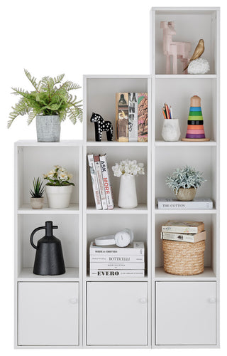 Marcel Cubes Modular Storage Organizer Cubby Cabinet Shelf, Set of 3, White