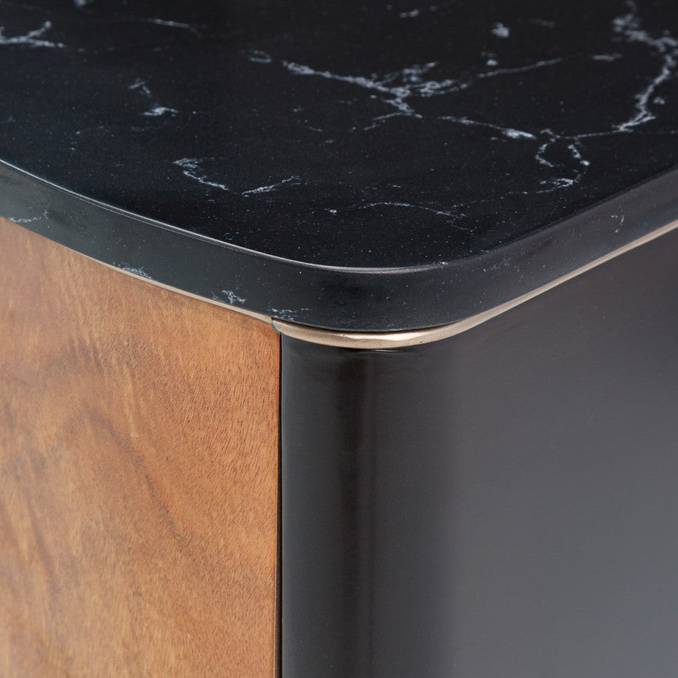 Malibu Crest TV Console - Crotch Mahogany