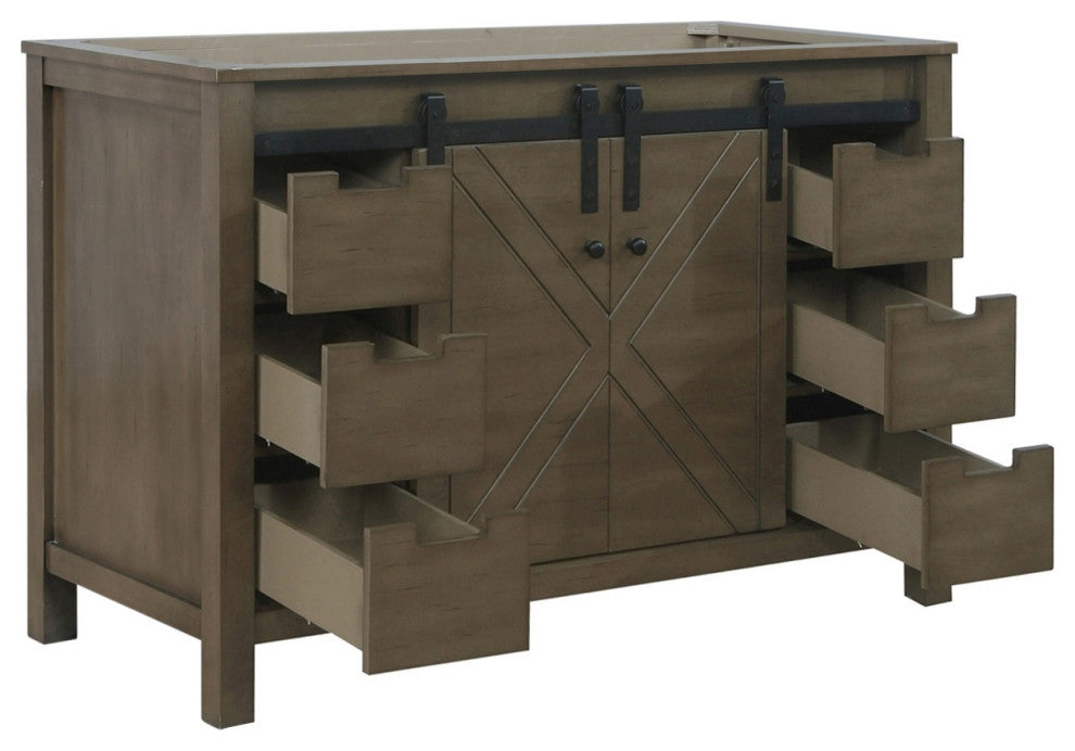Marsyas 48" Rustic Brown Vanity Cabinet Only