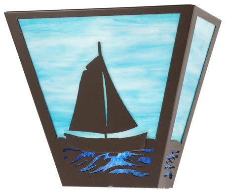 13 Wide Sailboat Wall Sconce