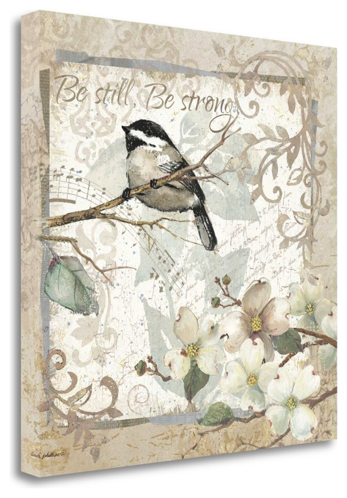 "Be Still - Be Strong - Border" By Anita Phillips, Giclee on Gallery Wrap Canvas