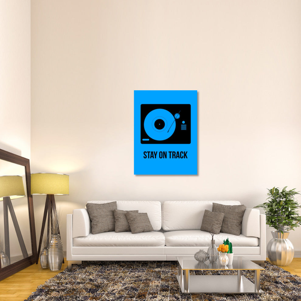 "Stay On Track Blue" Poster Fine Art Print