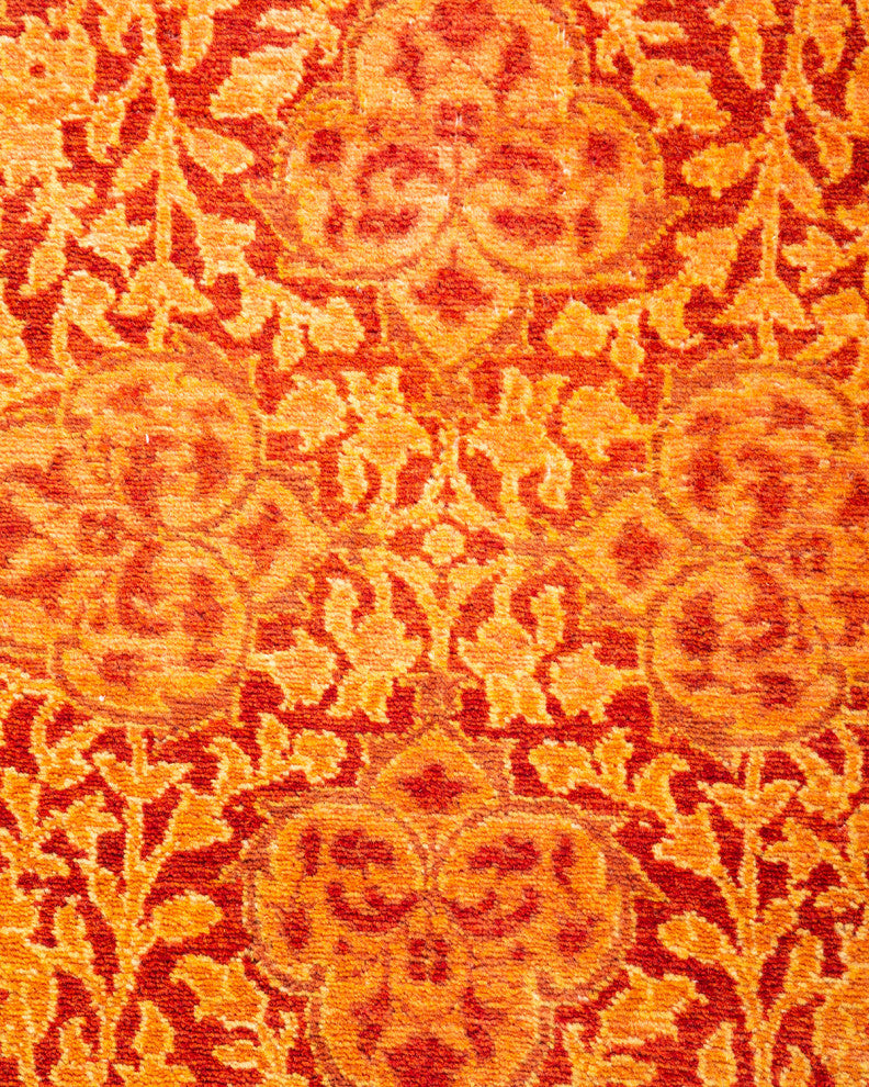 Mogul, One-of-a-Kind Hand-Knotted Area Rug Orange, 2'7"x9'9"