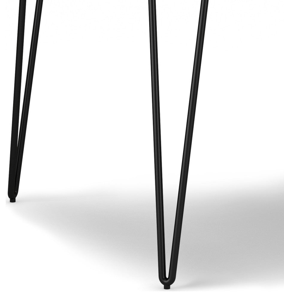 Fletcher / Hunter Solid Mango Wood 5 Piece Dining Set, Distressed Black