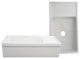 Farmhaus Fireclay Quatro Alcove Large Reversible Sink With Integral Drainboard a