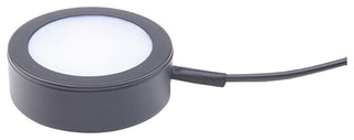 LED Puck Light, Black, Single 6" Lead Wire/6' Power Cord