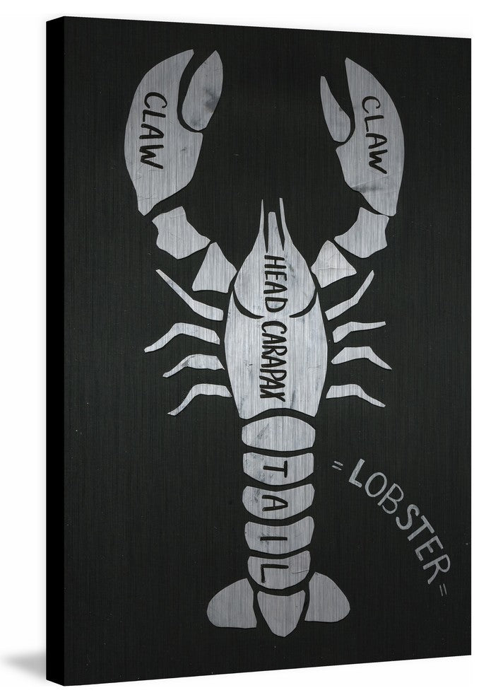 "Lobster Formation" Painting Print on Brushed Aluminum, 12"x18"