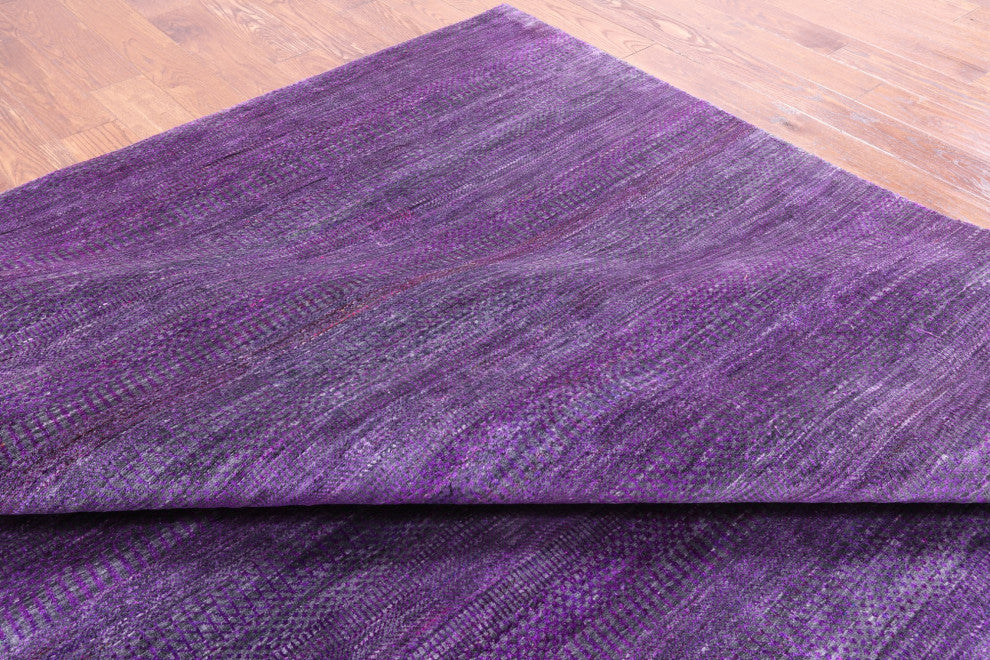 Super Savannah Gabbeh Hand Knotted Wool and Silk Rug 10' 1" X 14' 3" Q6867