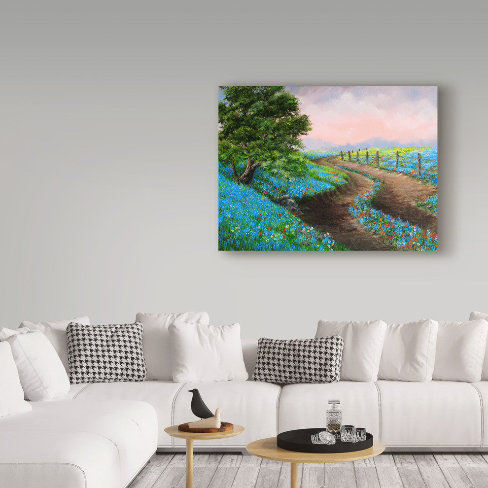 "Texas Bluebonnets" by Sher Sester, Canvas Art, 19"x14"