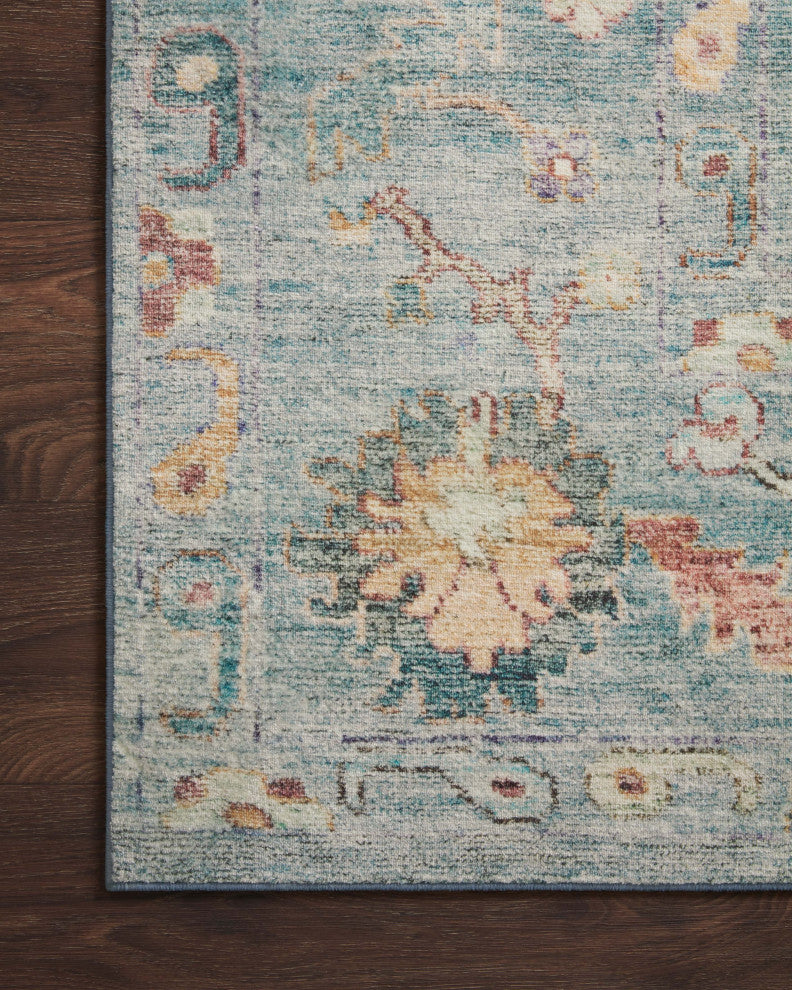 Loloi II Margot Denim / Multi 18" x 18" Sample Rug