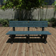 Aurora Traditional 6' Park Bench, Nantucket Blue