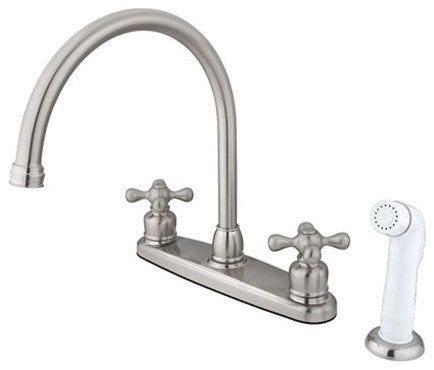 Kingston Brass Centerset Kitchen Faucet, Brushed Nickel