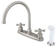 Kingston Brass Centerset Kitchen Faucet, Brushed Nickel