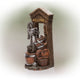 Alpine 2 Tier Fountain With Waterfall Pump and Barrel, 24"Tall