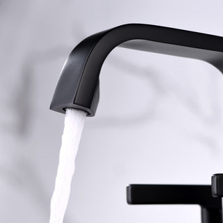 Luxier MSC14-T Single-Handle Bathroom Faucet With Drain, Matte Black