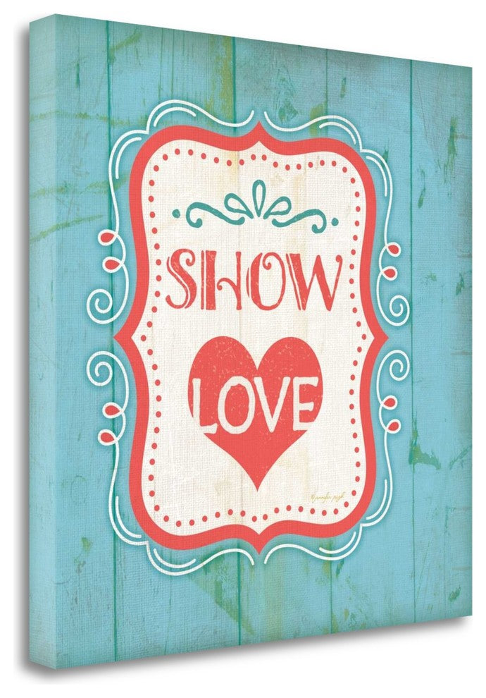 "Show Love - Blue" By Jennifer Pugh, Giclee Print on Gallery Wrap Canvas