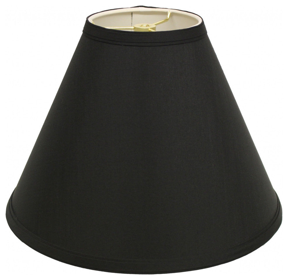 13" Jet Black Deep Cone Shantung Lampshade