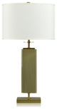 Dann Foley Table Lamp Olive Green Crackled And Glazed Finish White Shade