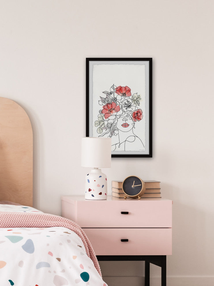 "Perfect Red Lip" Framed Painting Print, 12x18