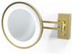 Smile Hard Wired LED Lighted 5x Magnifying Mirror, Matte Gold