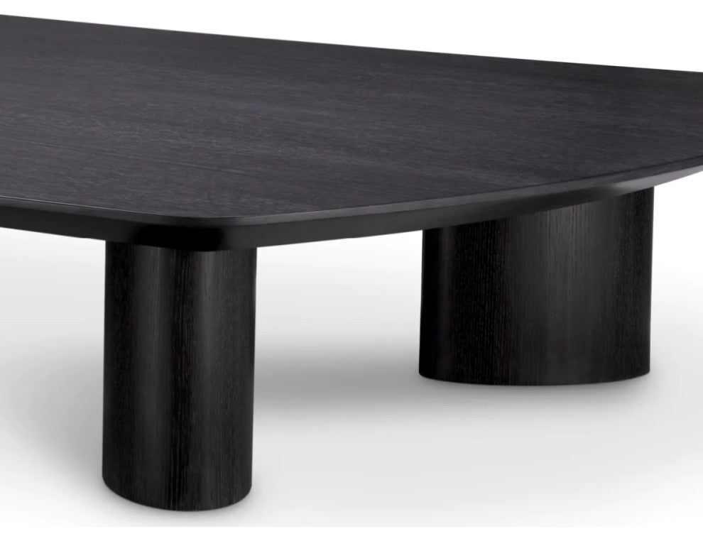 Wooden Minimalist Coffee Table, Eichholtz Bergman, Black