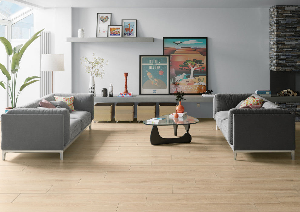 Ripley Natural Rectified Porcelain Tile, 12"x60"