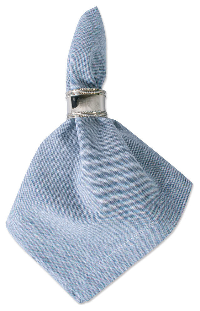Blue Solid Chambray Napkin Set/6