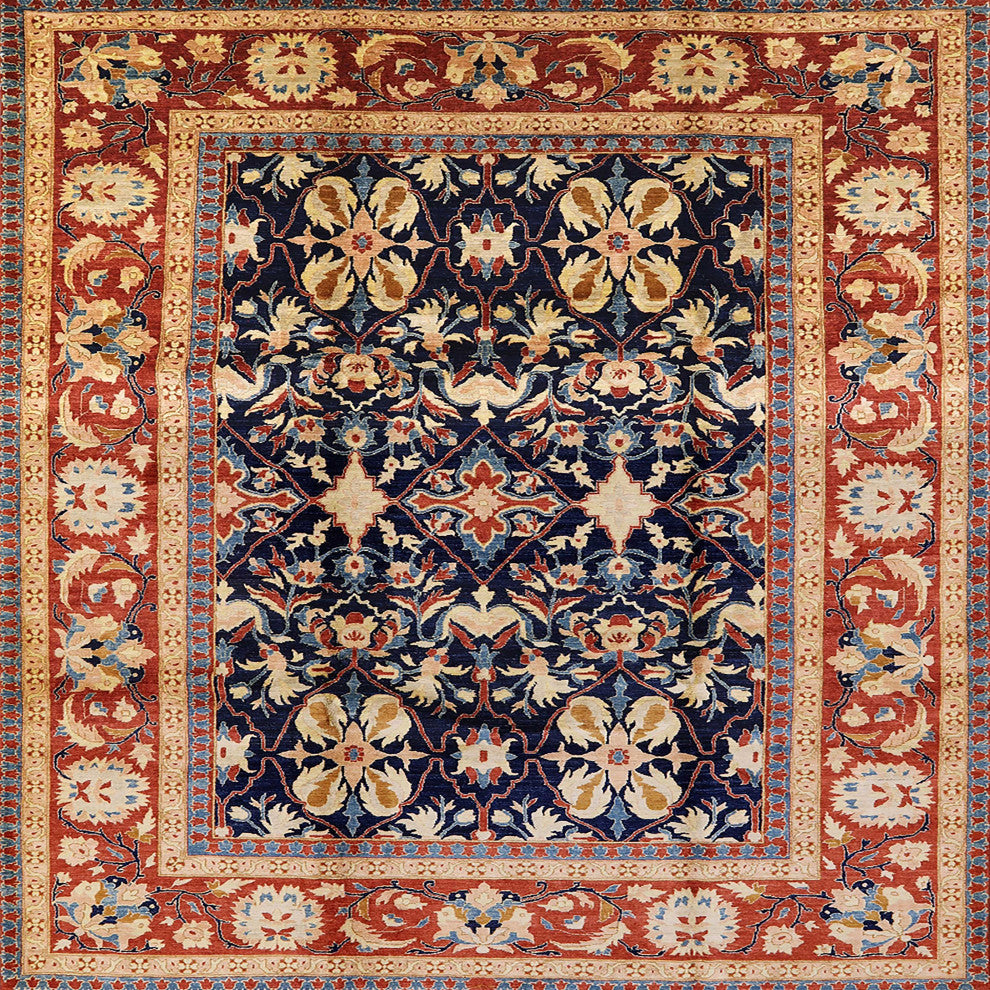 Ahgly Company Indoor Square Mid-Century Modern Area Rugs, 8' Square